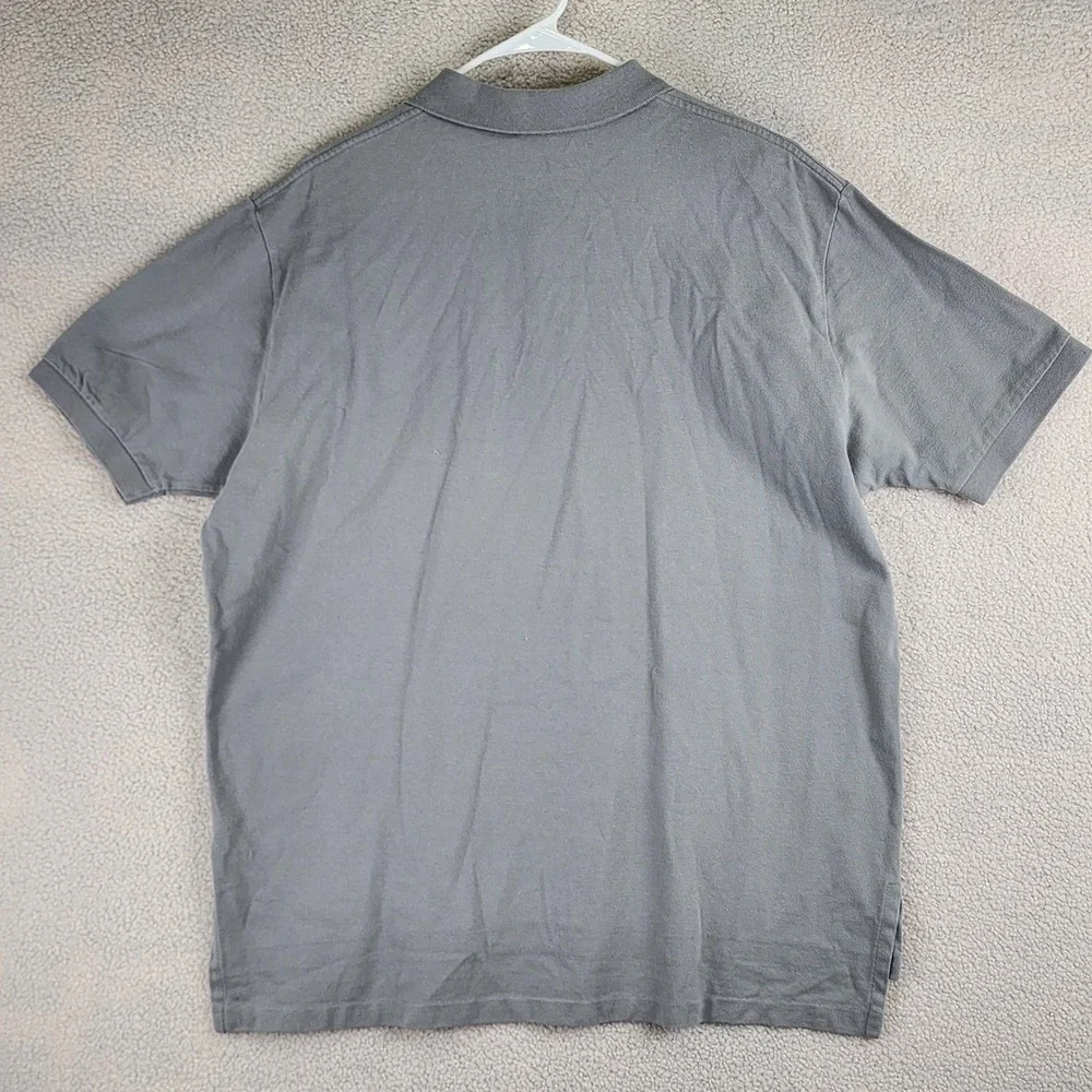 Polo Ralph Lauren Pique Polo Shirt Mens XXL Gray Blue Pony Classic Fit Short Slv